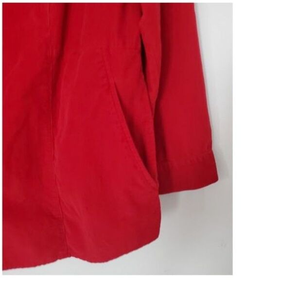 J Jill Red Corduroy Shacket Jacket Top Side Pockets Button-Up Sz LP Layer Cozy - Picture 2 of 9